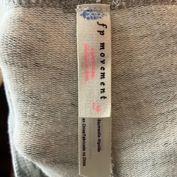 Free People Movement Size Large Gray Heathered‎ Sweat Pants Lace Drawstring Cozy - Picture 4 of 4